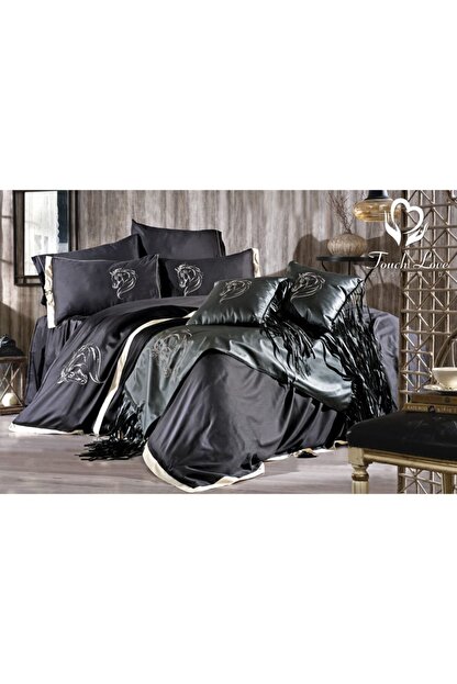 Touch Love Designed Golden Horn Pamuk Saten Nevresim Takimi Siyah Fiyati Yorumlari Trendyol