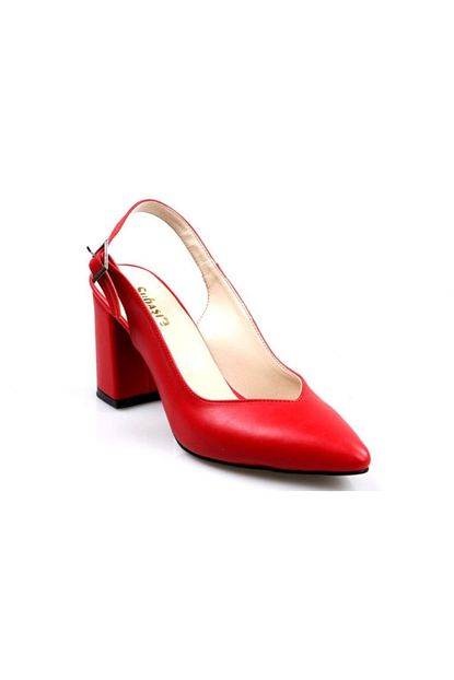 Subasi 8 5 Cm Topuk Kirmizi Kadin Stiletto Ayakkabi Trendyol