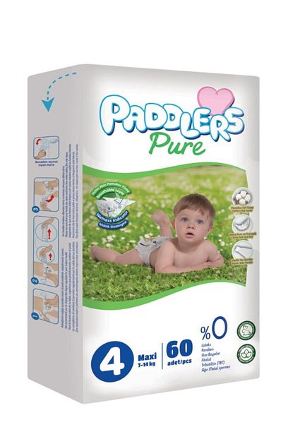 Paddlers Pure 5 Numara Junior 52 Adet 11 18 Kg Bebek Bezi Pure123456jumbo Trendyol