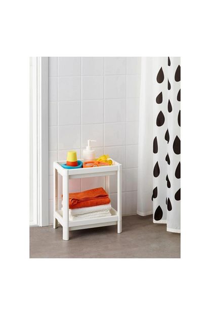 Barbun Vesken 2 Katli Plastik Beyaz Banyo Raf Unitesi Banyo Duzenleme Trendyol