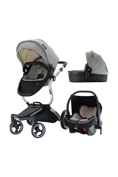 Yoyko Innovation 3in1 Travel Sistem Bebek Arabasi Gri Silver Kapitoneli Trendyol