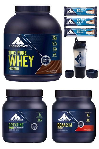 Multipower 100 Pure Whey Protein 2000 G Muz Creatin 500 Gr Bcaa Kiraz 400 Gr Hediyeler Trendyol
