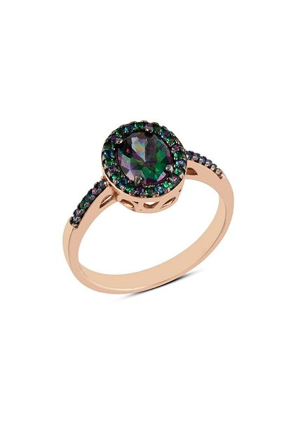 Piaje Gumus Mistik Topaz Oval Tasli Yuzuk Trendyol