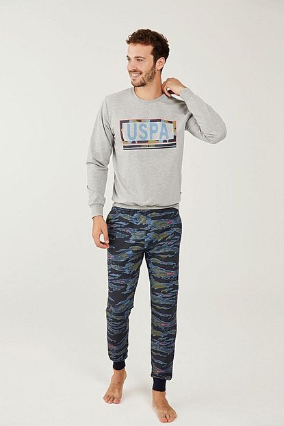 U S Polo Assn Yuvarlak Yaka Erkek Pijama Takim 18233 Trendyol