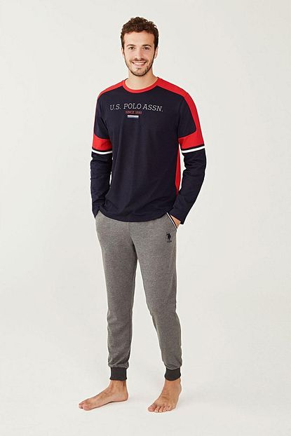 U S Polo Assn Yuvarlak Yaka Erkek Pijama Takim 18232 Trendyol