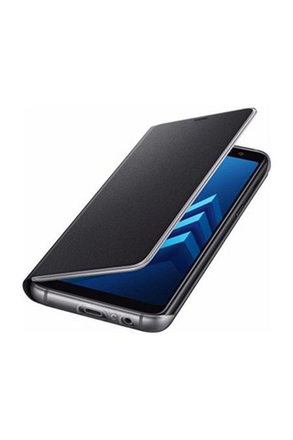 galaxy a8 2018 orjinal neon flip cover siyah ef fa530pbeg
