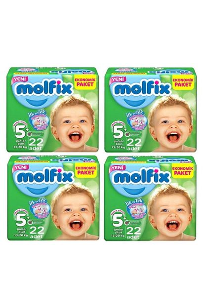 Molfix Bebek Bezi Junior Plus 5 Numara 13 20 Kg 4x22 88 Adet Trendyol