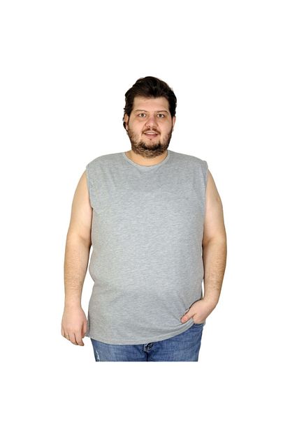 Modexl Battal Beden Erkek Kolsuz Tshirt Duz 20003 Grimelanj 20003gml Trendyol