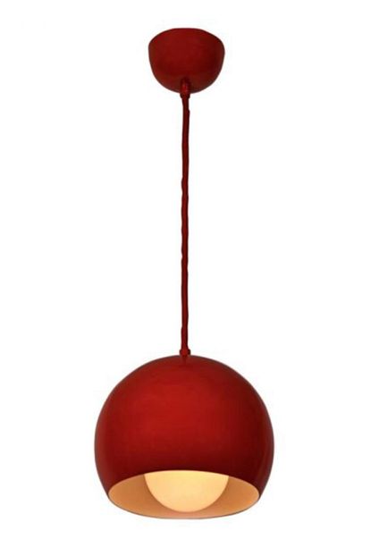 Rys Tasarim Metal Sarkit Avize Kirmizi Ici Beyaz 20 Cm Trendyol
