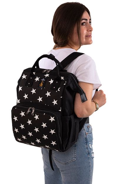 The Kangaroo Bag Luxury Anne Bebek Bakim Sirt Cantasi Yildizli Trendyol
