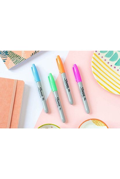 Sharpie Fine Permanent Markor Pastel Renk 4 Lu Trendyol