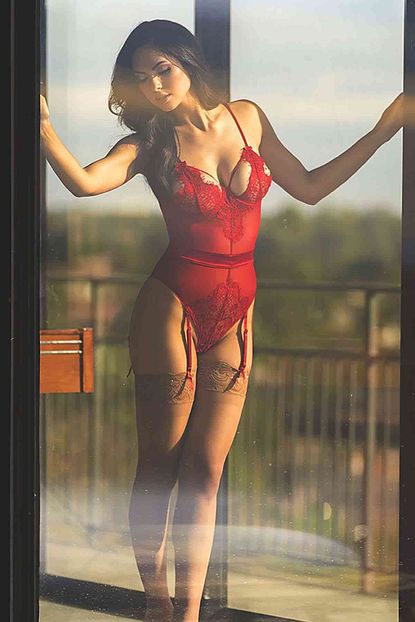 Seuty Seksi Jartiyer Takim Kirmizi L Xl Trendyol