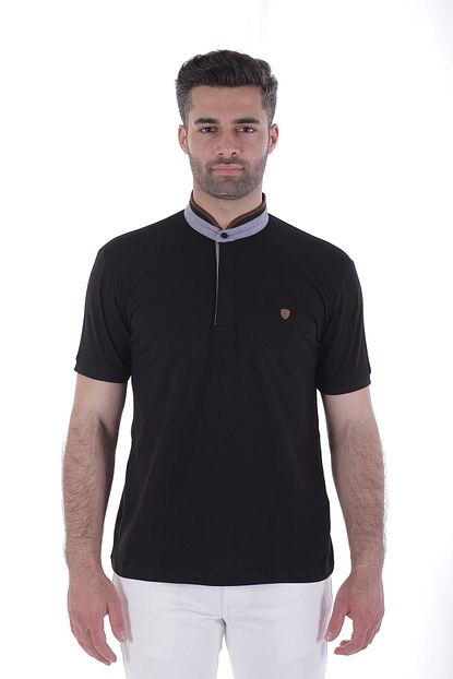 Diandor Hakim Yaka Erkek Tisort Siyah Black 2017017 Trendyol