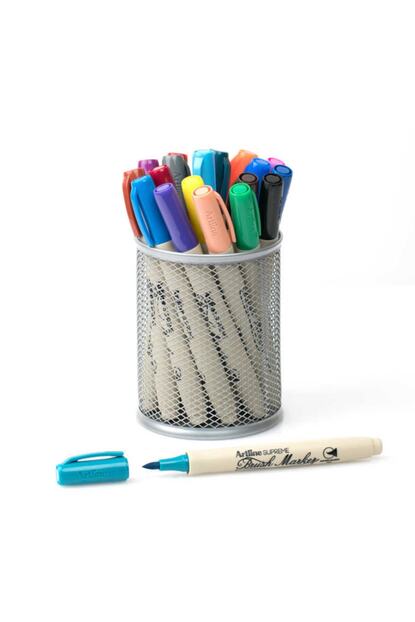 Artline Artline Supreme Brush Marker Firca Uclu Kalem 20 Renk Kalemlik Hediyeli Set Trendyol