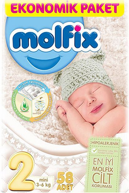 Molfix 58 3 174b Adet 2 Numara Bebek Bezi 3 6 Kg Trendyol
