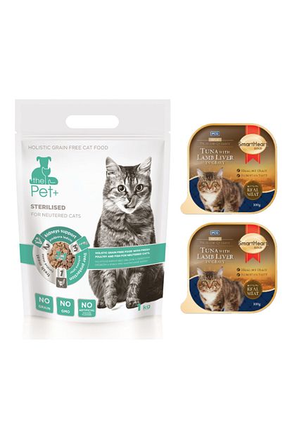 Thepet Tahilsiz Kisir Kedi Mamasi 1 Kg 2x100gr Smartheart Ton Balikli Pate Hediyeli Trendyol