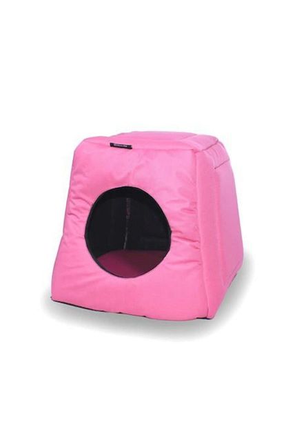 Sans Tur Kedi Evi Magara Yuvasi Pencereli Pembe Renk 40x40cm Trendyol