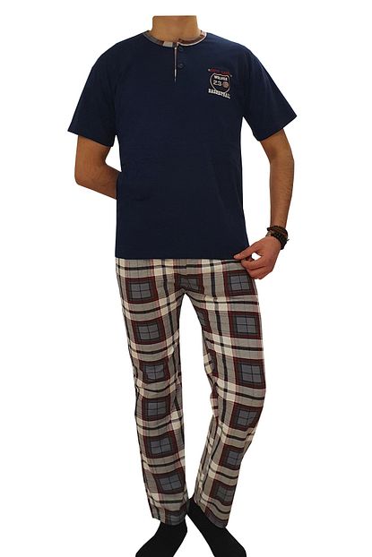 Tampap Yeni Kisa Kollu Ekonomik 100 Pamuk Erkek Yazlik Pijama Takimi Trendyol