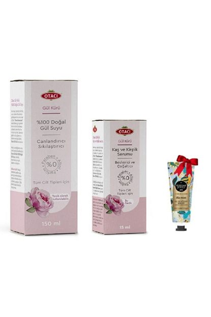 Otaci 100 Dogal Gul Suyu Tonik 150 Ml Kas Ve Kirpik Serumu 15 Ml El Kremi Trendyol