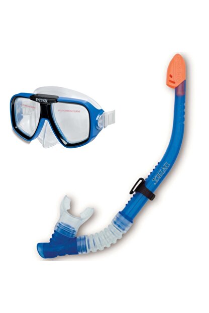 Intex Profesyonel Havuz Deniz Snorkel Ve Maske Seti Mavi Trendyol