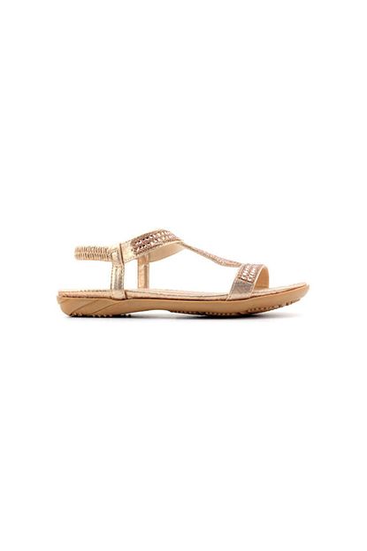 Guja 19y205 2 Kiz Cocuk Sandalet Altin Trendyol
