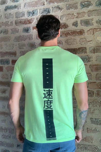 Trendyol Man Yesil Erkek Sirt Baskili T Shirt Tmnss20ts1484 Trendyol