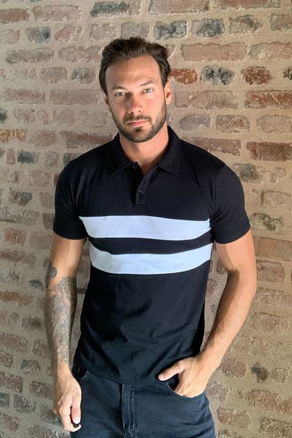 Trendyol Man Siyah Panelli Polo Yaka T Shirt Tmnss20po0164 Trendyol