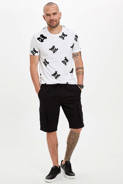 Defacto Erkek Siyah Kargo Bermuda N8607az 20sp Bk27 Trendyol
