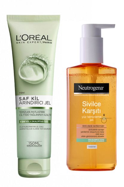 L Oreal Paris 3 Saf Kil Arindirici Jel 150ml Ve Neutrogena Sivilce Karsiti Yuz Temizleme Jeli 200ml Trendyol