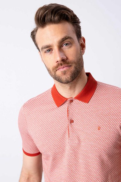 Pierre Cardin Erkek Kiremit Slim Fit Polo Yaka T Shirt Trendyol