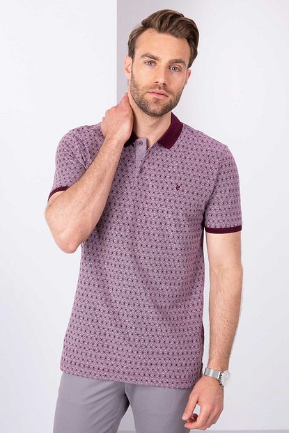 Pierre Cardin Erkek Bordo Slim Fit Polo Yaka T Shirt Trendyol