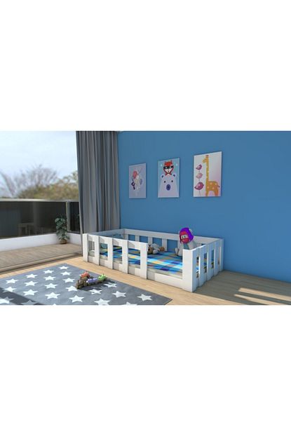 Etmermo Montessori Karyola Beyaz Eymo 3 90x190 Yatak Uyumlu Trendyol