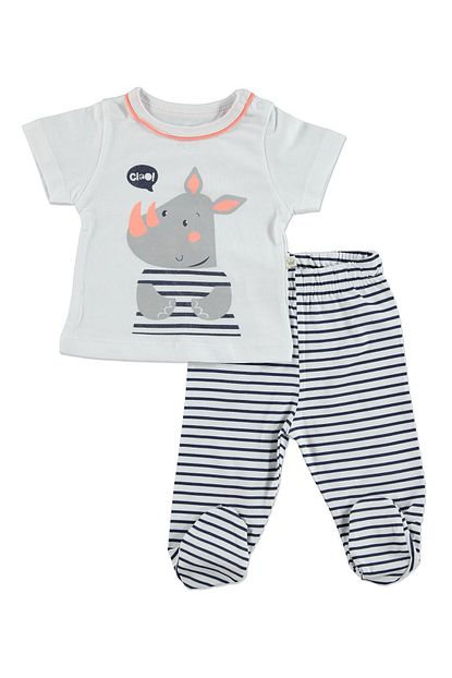 For My Baby Yaz Erkek Bebek Rhino Suprem Kisa Kol Patikli Bisiklet Yaka 2li Zibin Patikli Alt Trendyol
