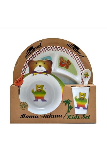 Ggs Bebek Mama Tabagi Ayicik Formlu 5 Li Set Melamin Figurlu Trendyol