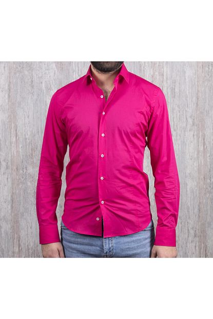 Hobiclub Erkek Fusya Slim Fit Gomlek Trendyol