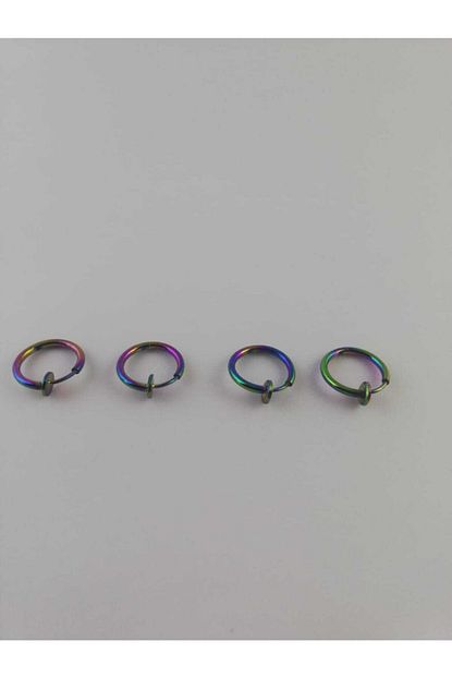 Takiparkxs Fake Piercing Rainbow 2 Ciftlik Set Delik Burun Kulak Dudak Olmadan Tum Bolgelere Uyumlu Trendyol