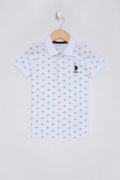 U S Polo Assn Beyaz Erkek Cocuk T Shirt Trendyol