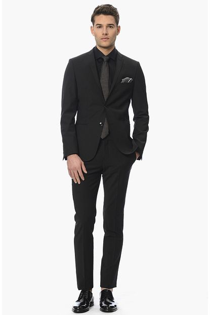 Network Erkek Super Slim Fit Siyah Takim Elbise 1060778 Trendyol