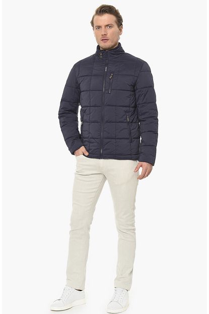 Network Erkek Lacivert Kapitone Mont 1062920 Trendyol