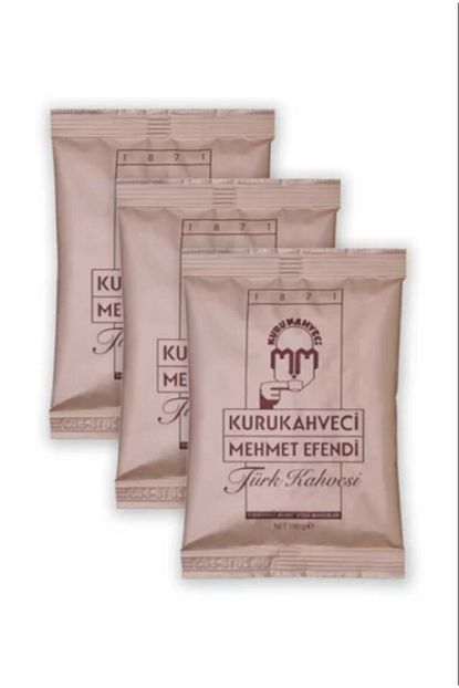 Kuru Kahveci Mehmet Efendi Kurukahveci Mehmet Efendi Turk Kahvesi 100 Gram X3 3 Paket 300 Gram Trendyol