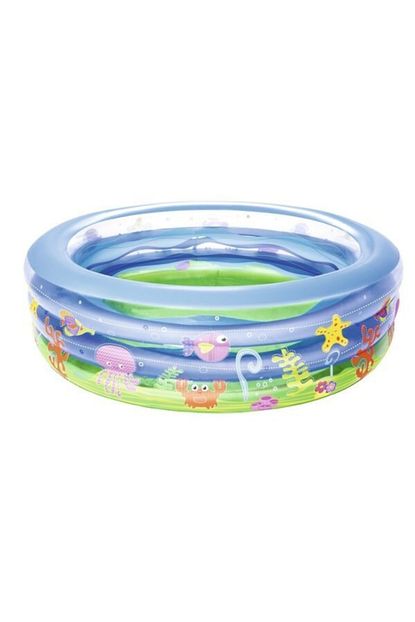 Bestway Cocuk Havuzu 196 Cm X 53 Cm Jumbo Buyuk Havuz 3 Halkali Renkli Kristal Desenli Trendyol