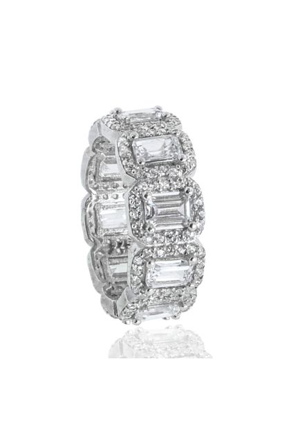 Exist Silver 925 Ayar Gumus Baget Swarovski Tasli Tasarim Tamtur Yuzuk Trendyol