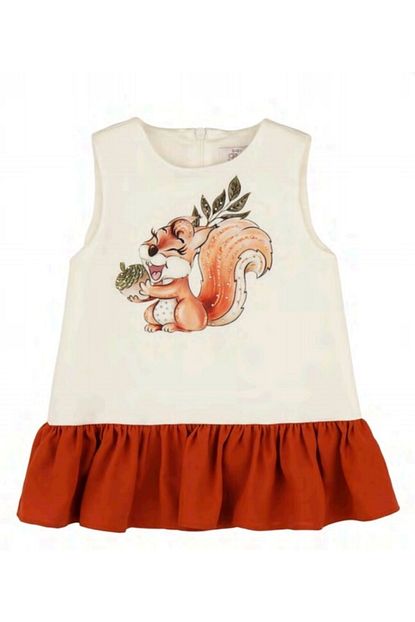 Best Kids Kiremit Rengi Kiz Elbise Trendyol