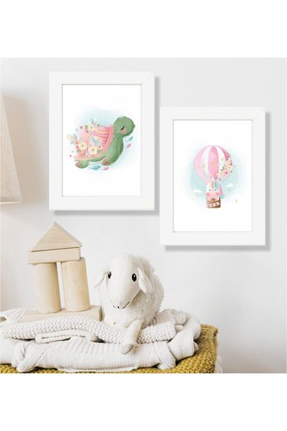 Ikea Kaplumbag Ve Unicorn Ahsap 2 Li 15 5x20 5 Cm Cerceve Tasarim Ahsap Tablo Seti Trendyol