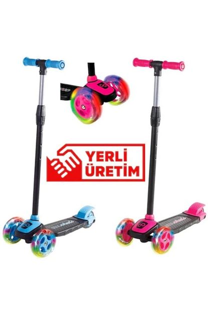 Furkan Toys Cool Wheels Led Isikli 3 Tekerlekli Cocuk Scooter Pembe Mavi Trendyol