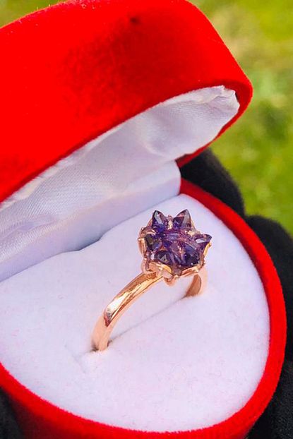 Armes Silver Mor Lotus Cicegi Kadin 925 Ayar Gumus Yuzuk Trendyol