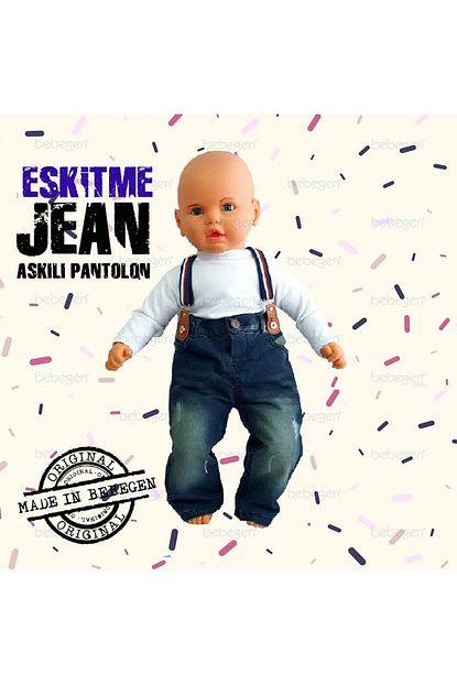 Bebekodam Askili Eskitmeli Lux Kot Jean Bebek Pantolon Trendyol