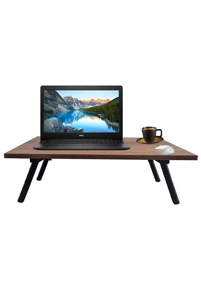 Esmahome Katlanir Ayakli Ceviz Renk 40x70 Cm Buyuk Boy Laptop Sehpasi Trendyol