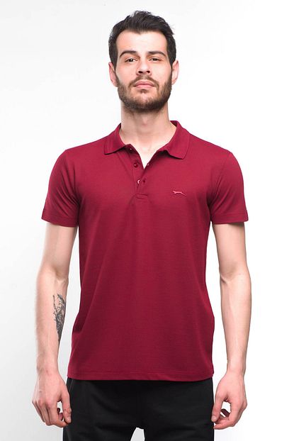 Slazenger Salvator Erkek T Shirt Bordo Trendyol