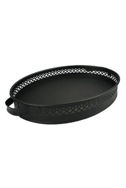 Alicioglu Siyah Metal Ferforje Tepsi 42x27 Cm Trendyol